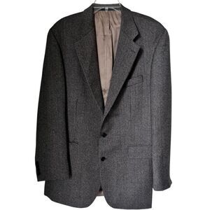 CHAPS Ralph Lauren 100% Wool Brown Herringbone Men’s Blazer Sz 42T